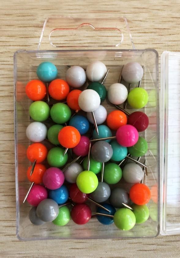 Set punaises met bolle kop in doosje (mix, 50 stuks), Doe-het-zelf en Verbouw, Gereedschap | Handgereedschap, Nieuw, Ophalen of Verzenden