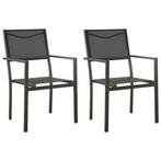 Tuinstoelen Set - Zwart/Antraciet - OP = OP! Must-have!, Tuin en Terras, Ophalen of Verzenden, Nieuw, Textileen