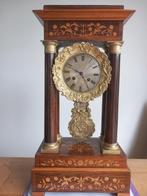 Slingerklok - Antiek Brons, Hout - 1850-1900, Antiek en Kunst, Antiek | Klokken