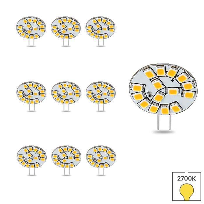 Set van 10 LED lampen G4-GU4 | 12 volt | 2 watt | 2700K warm, Huis en Inrichting, Lampen | Losse lampen, Overige typen, Nieuw