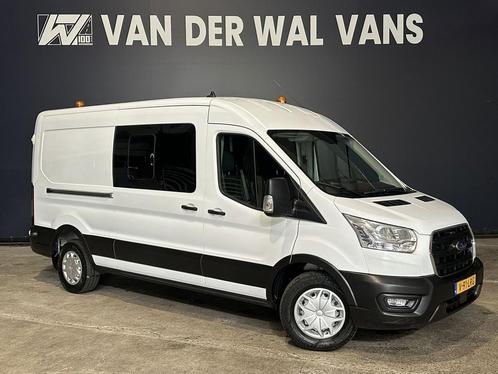 Ford Transit 2.0 TDCI 170pk 3500kg Trekhaak L3H2 Dubbele Cab, Auto's, Ford, Dealer onderhouden, Lease, Zwart, Handgeschakeld, Overige carrosserieën