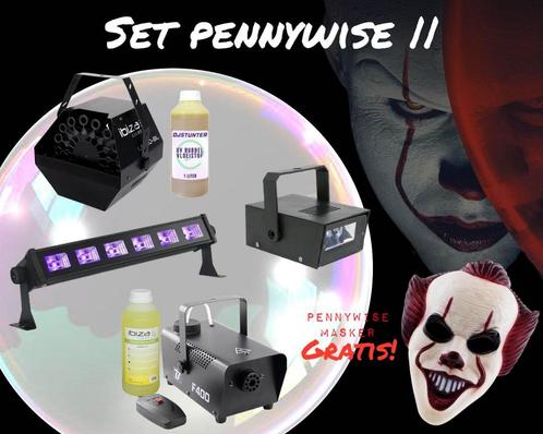 Halloween Set Pennywise Met Bellenblaas Machine,, Muziek en Instrumenten, Licht en Laser, Overige typen, Nieuw, Verzenden