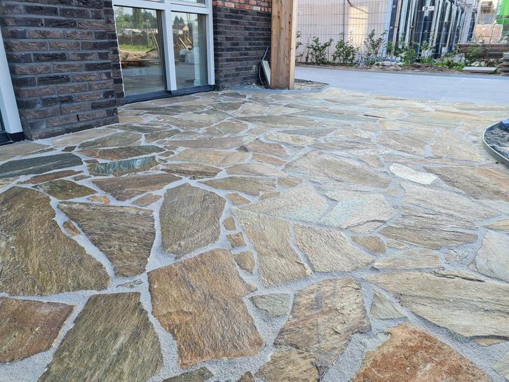 Flagstone kopen? Hier de beste prijzen van Nederland !!!, Tuin en Terras, Grind, Keien en Split, Overige typen, Antraciet, Nieuw