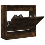 vidaXL Schoenenkast 60x21x57 cm bewerkt hout gerookt, Verzenden, Nieuw