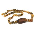 Ruwe Baltische barnsteen ketting - Barnsteen (Zonder