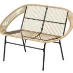 Comfortabele 2-zits Rotan Design Tuinbank met Rugleuning, Tuin en Terras, Verzenden, Nieuw