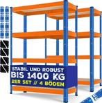 MASKO® Opbergrek - Stellingkast - Magazijnstelling set van 2, Verzenden, Nieuw