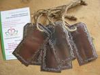 Metalen label te beschrijven, 7x3, 5cm, met jute 6st, Ophalen of Verzenden, Nieuw