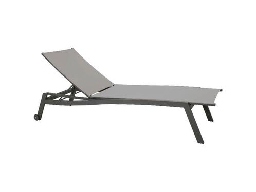 Stern nligstoel met aluminium frame - Antraciet/zilver, Tuin en Terras, Tuinstoelen, Ophalen of Verzenden