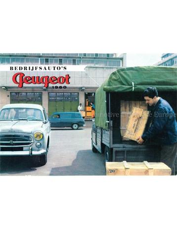 1960 PEUGEOT BEDRIJFSAUTOS PROGRAMMA BROCHURE NEDERLANDS beschikbaar voor biedingen