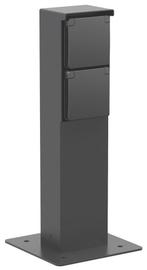 Niko Hydro Buiten Dubbele Stopcontact Tuinpost IP55 Zwart, Doe-het-zelf en Verbouw, Elektra en Kabels, Verzenden, Nieuw, Overige typen