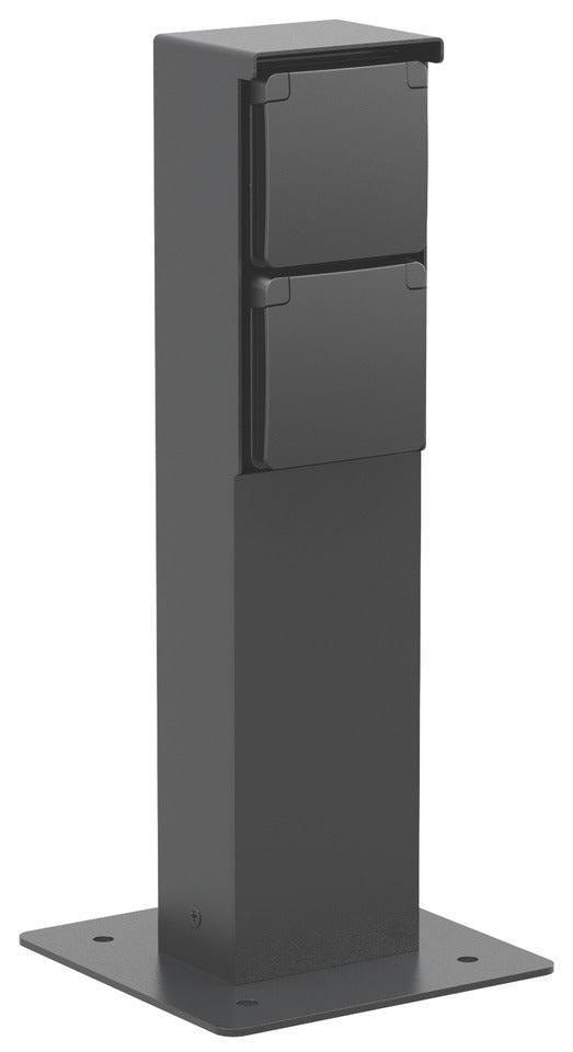 Niko Hydro Buiten Dubbele Stopcontact Tuinpost IP55 Zwart, Doe-het-zelf en Verbouw, Elektra en Kabels, Overige typen, Nieuw, Verzenden
