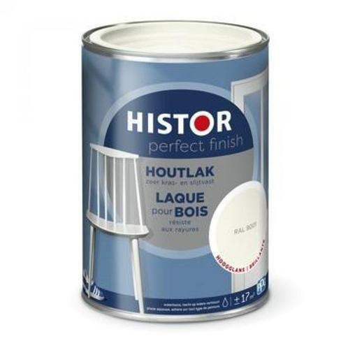 Histor Perfect Finish Houtlak Hoogglans - 1,25 l - RAL 9001, Doe-het-zelf en Verbouw, Verf, Beits en Lak, Nieuw, Verzenden