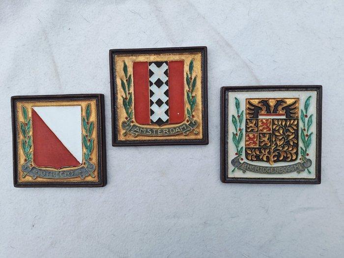 Tegel (3) - De Porceleyne Fles - Amsterdam , Utrecht en, Antiek en Kunst, Antiek | Glas en Kristal