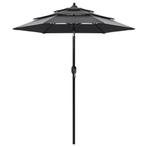 vidaXL Parasol 3-laags met aluminium paal 2 m, Tuin en Terras, Parasols, Verzenden, Nieuw