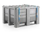 Palletbox 1200x1000xH740mm CB3 + deksel UN-keur grijs/grijs, Ophalen of Verzenden, Nieuw