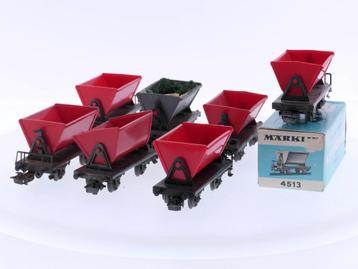 Schaal H0 Märklin 4513 set van 7 kiepwagens van de DB #7680 beschikbaar voor biedingen