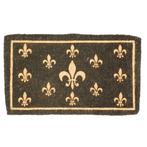 kokosmat handgeweven franse lelie zwart 75cm, Verzenden, Nieuw