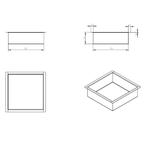 Inbouwnis Wiesbaden Demis 30x30x7cm Met Led Mat Zwart, Ophalen of Verzenden, Nieuw