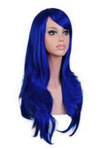 Luxe Lange Donkerblauwe Pruik Zeemeermin Mermaid Donkerblauw, Ophalen of Verzenden, Nieuw, Carnaval