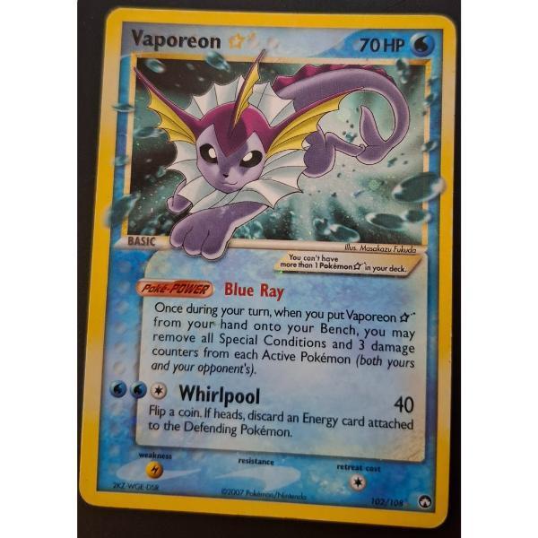Vaporeon Gold Star (PK 102), Hobby en Vrije tijd, Verzamelkaartspellen | Pokémon, Nieuw, Ophalen of Verzenden