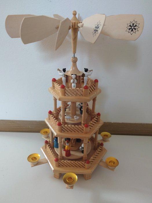 Kerstbeeldje ornament - Draaibare kerstpiramide 3, Antiek en Kunst, Antiek | Boeken en Bijbels