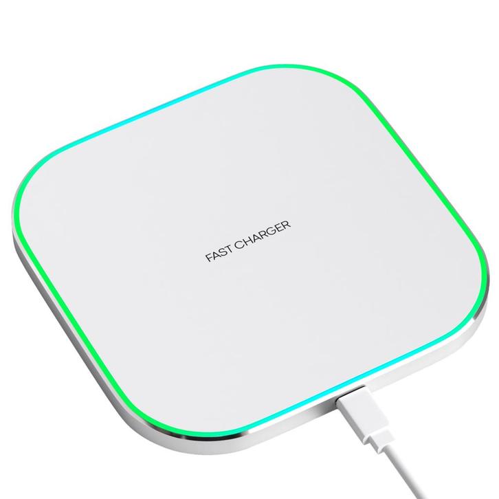 Strex Draadloze Oplader 15W - Inclusief Kabel - Wit, Telecommunicatie, Mobiele telefoons | Telefoon-opladers, Verzenden