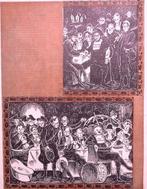 Parodie van de Schuttersmaaltijd op spotprent (Lithos), Antiek en Kunst, Kunst | Litho's en Zeefdrukken, Verzenden