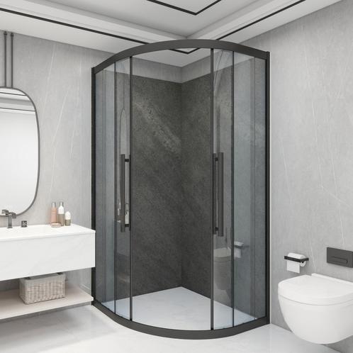 Douche achterwand Bladel set van 4 panelen 120x60 cm Grey St, Doe-het-zelf en Verbouw, Platen en Panelen, Verzenden