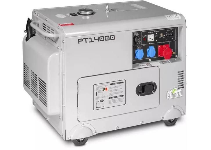 Diesel Aggregaat 14.000W (17,5 kVA), Doe-het-zelf en Verbouw, Aggregaten, 10 tot 30 kVA, Elektrisch startend, Geluidgedempt, Nieuw