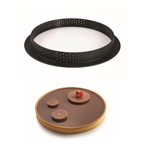 Silikomart Taartring Exoglass Geperforeerd Ø19x2cm, Hobby en Vrije tijd, Taarten en Cupcakes maken, Nieuw, Verzenden