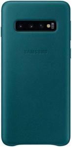 Samsung Lederen Cover - voor Samsung Galaxy S10 - Groen, Nieuw, Ophalen of Verzenden
