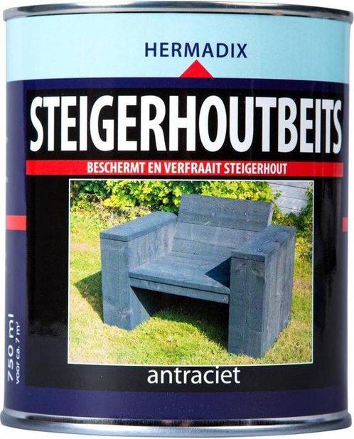 Steigerhoutbeits Antraciet 750 ml, Doe-het-zelf en Verbouw, Verf, Beits en Lak, Nieuw, Ophalen of Verzenden