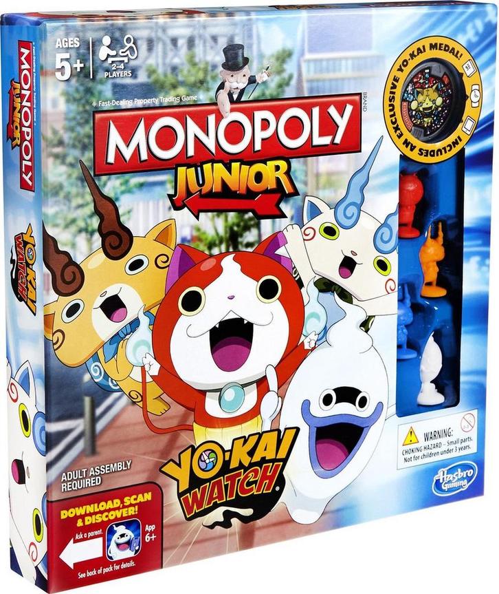 Hashbro Monopoly Junior - Yokai Watch - Bordspel (Nieuw), Hobby en Vrije tijd, Gezelschapsspellen | Bordspellen, Nieuw, Verzenden