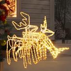 vidaXL 3-delige Kerstfigurenset rendier warmwit, Diversen, Verzenden, Nieuw