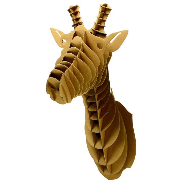 3D Model Karton Puzzel - Giraffe Hoofd Muurschild - DIY Hobb, Hobby en Vrije tijd, Knutselen, Nieuw, Ophalen of Verzenden