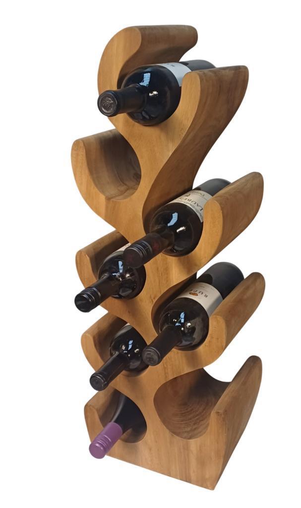 Wijnrekken Suar Hout | 8 flessen |  89,= incl. verzending, Huis en Inrichting, Woonaccessoires | Wijnrekken, 50 tot 75 cm, 5 tot 15 flessen