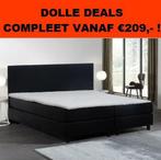 Boxspring Bravo 200 x 220 Stof Grijs €510,- *Aanbieding*, Nieuw, Overige maten, Grijs, 220 cm