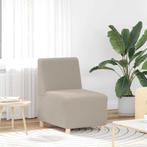 vidaXL Modulaire bank zonder armleuningen lichtgrijs 55 cm, Huis en Inrichting, Banken | Bankstellen, Verzenden, Nieuw, Stof
