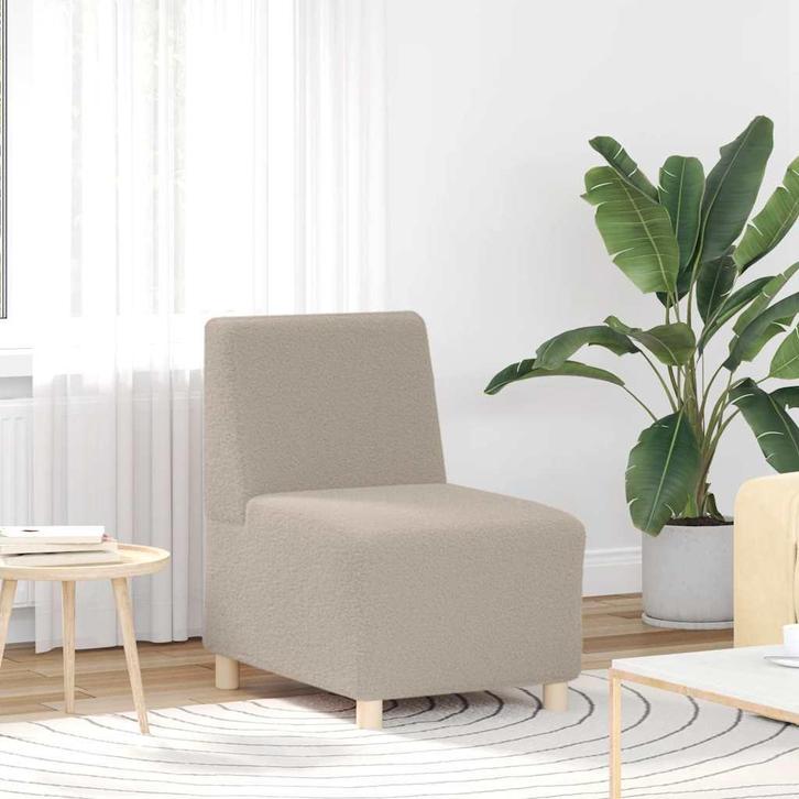 vidaXL Modulaire bank zonder armleuningen lichtgrijs 55 cm, Huis en Inrichting, Banken | Bankstellen, Nieuw, Stof, Verzenden