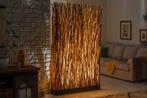 Handgemaakte vloerlamp NATURAL PARAVENT 180cm longan houten, Ophalen of Verzenden, Nieuw