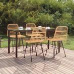 vidaXL 5-delige Tuinset poly rattan, 4 zitplaatsen, Nieuw, Tuinset, Verzenden