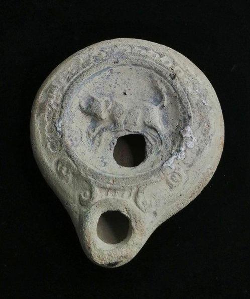 Oud-Romeins Terracotta Discus olielamp - 15 mm, Antiek en Kunst, Antiek | Overige Antiek