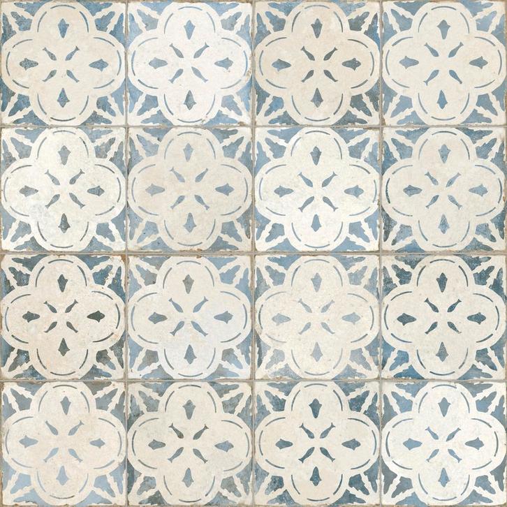 Vloertegel / wandtegel fs aurora blue blauw 45x45cm 4 in 1, Doe-het-zelf en Verbouw, Tegels, Vloertegels, Nieuw, 10 m² of meer