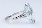 Ring - 18 karaat Witgoud - 6.43ct. tw. Aquamarijn, Sieraden, Tassen en Uiterlijk, Ringen, Nieuw