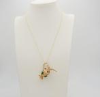 Ketting met hanger - 14 karaat Geel goud Quartz