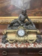 Figurale pendule - Brons, Zinklegering, Steen - 1850-1900, Antiek en Kunst, Antiek | Klokken
