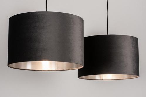 Rietveld Hanglampen - Zwart, Grijs, Zilvergrijs - Stof, Meta, Huis en Inrichting, Lampen | Hanglampen, Verzenden