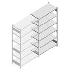 Gebruikte Heavy Duty legbordstelling 2500x1300x600 mm