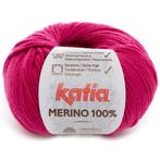 Katia Merino 100% - 16 fuchsia - Wol Garen, Hobby en Vrije tijd, Breien en Haken, Ophalen of Verzenden, Nieuw